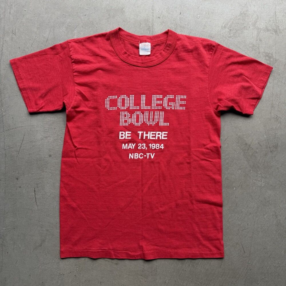 VTG 80s 1984 BMC Mens Ohio State College Bowl NBC TV Shirt USA Sz Medium College